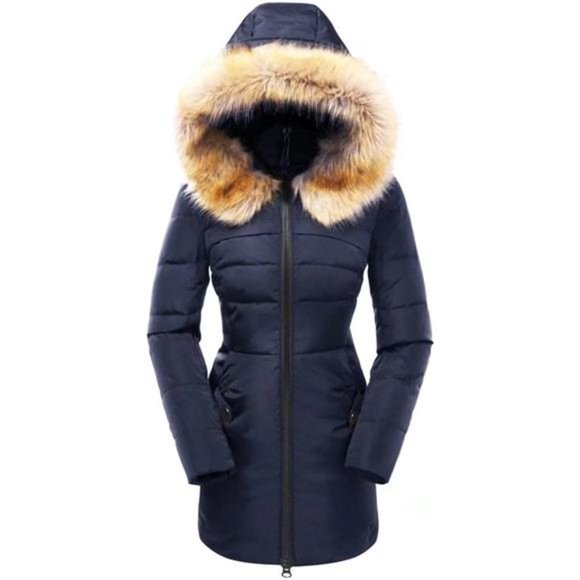 Jackets & Blazers - Down Coat With Fur Hood With 90% Down Parka Puffer Jacket